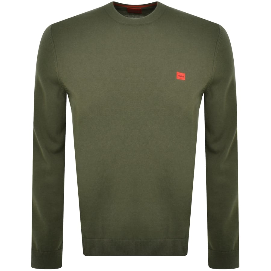 HUGO San Cassius Knit Jumper Green